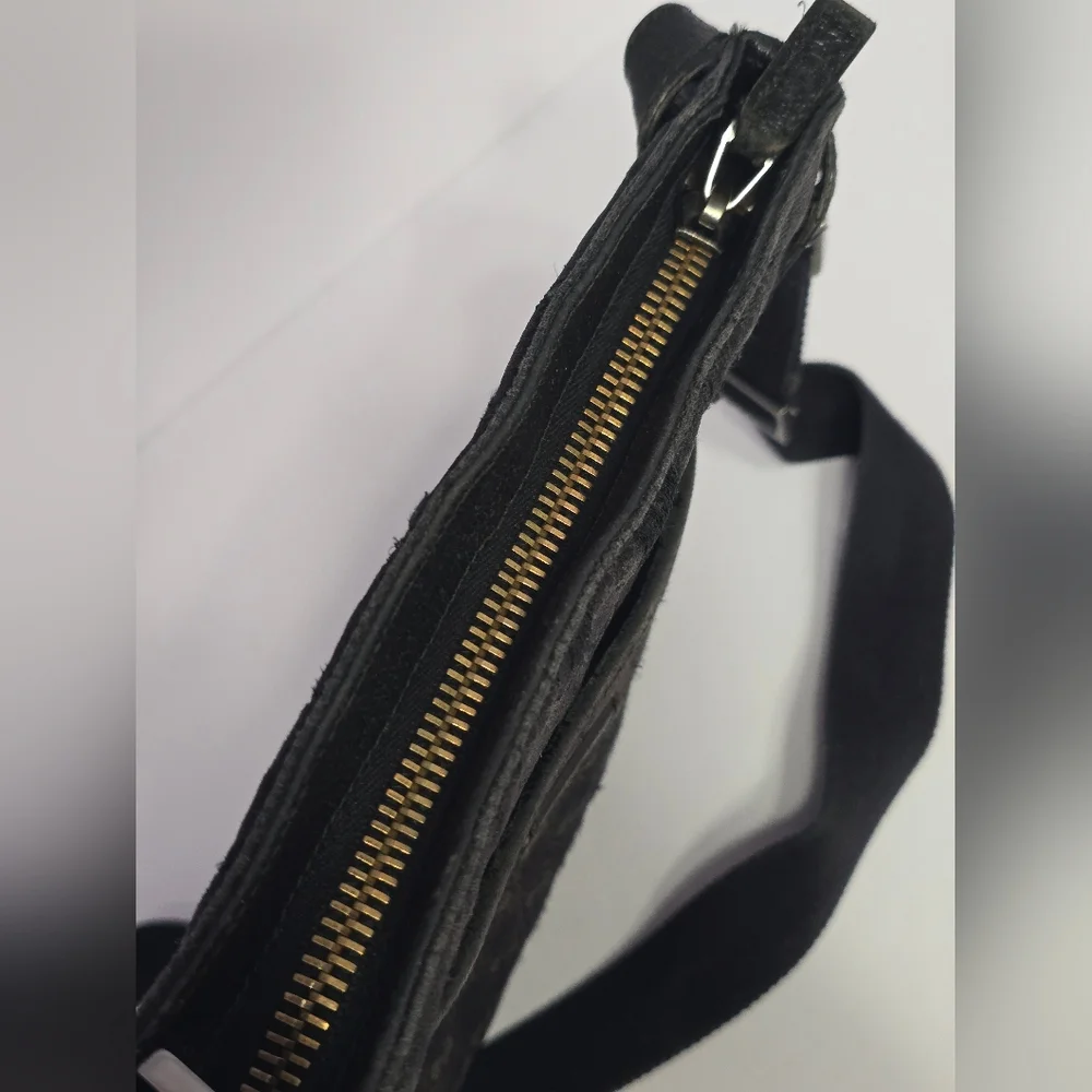 Gucci Black GG Monogram Canvas Crossbody Bag FAIR - Picture 13 of 15